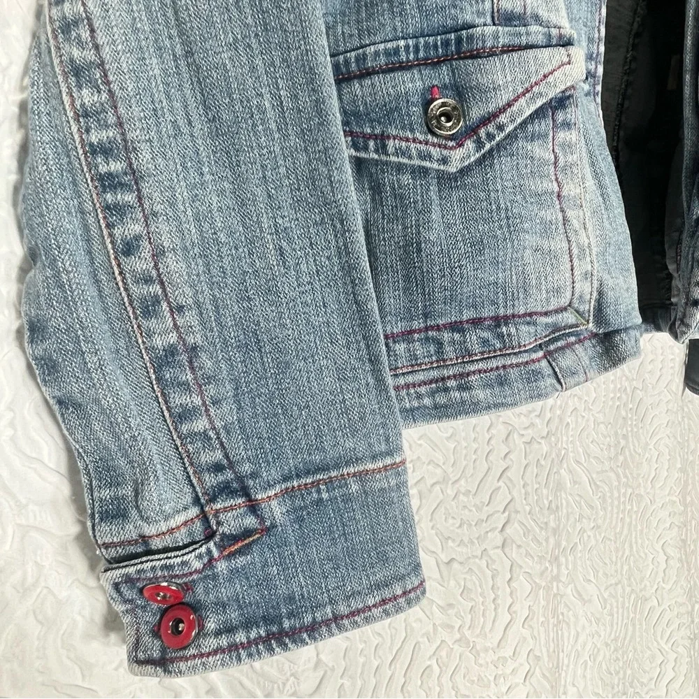 Children’s Place Stretch Pink Stitched Denim Jacket